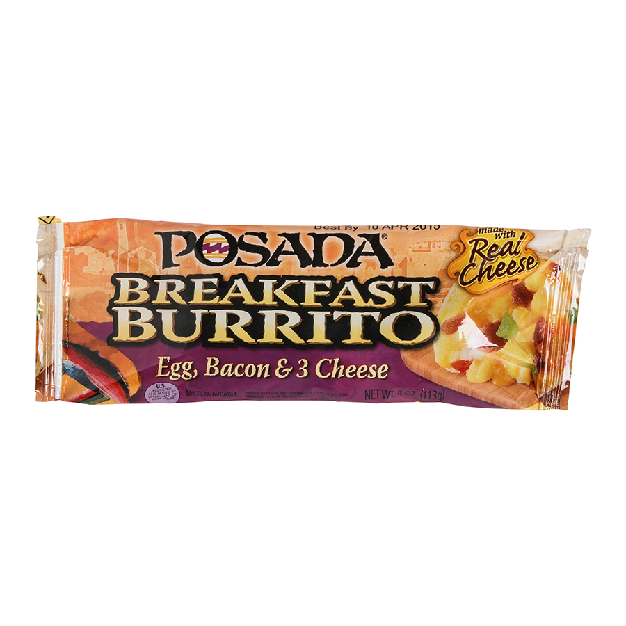 POSADA - Egg, Bacon & 3 Cheese Breakfast Burrito 4oz - 2/12ct IW
