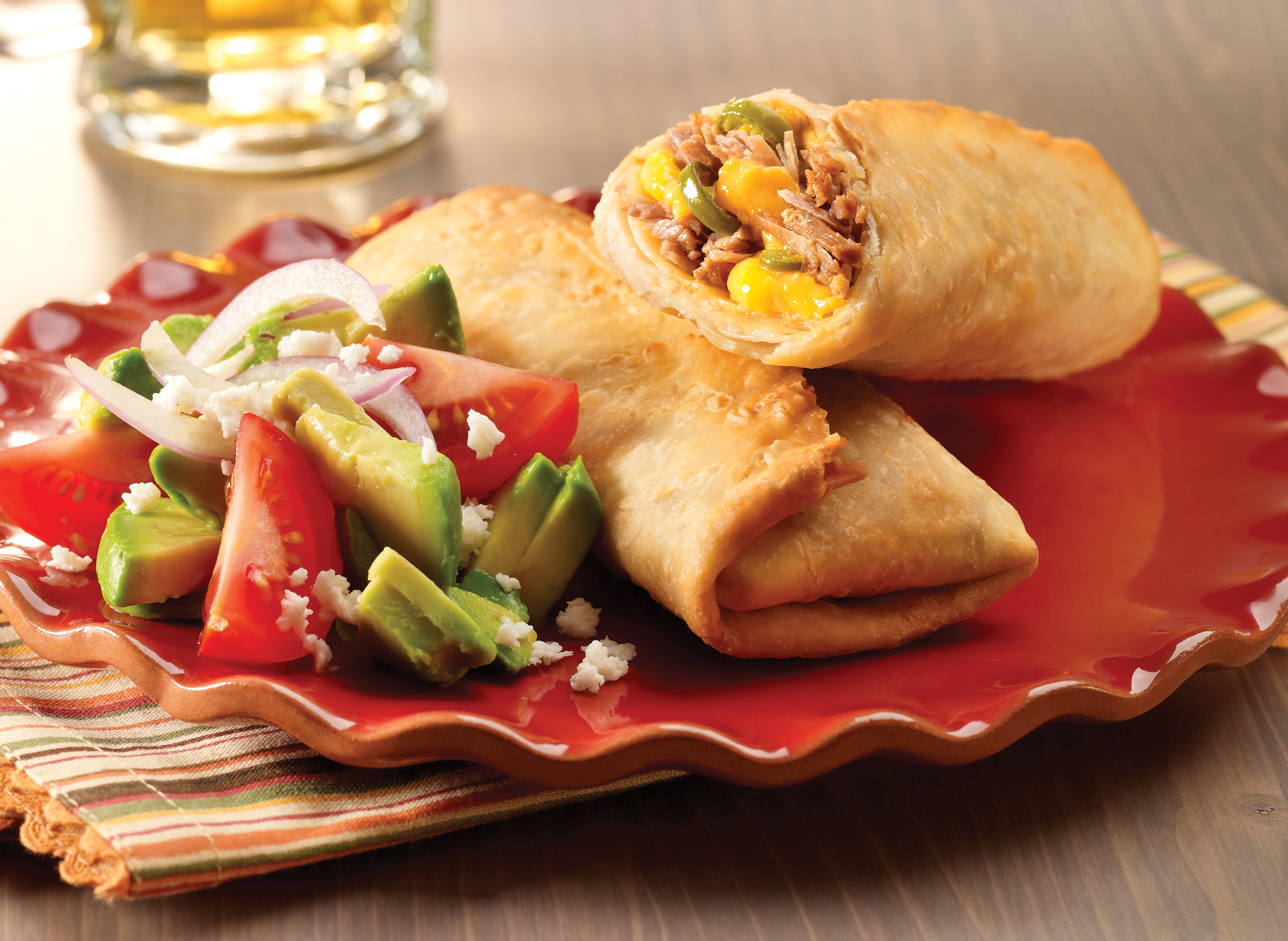 POSADA - Shredded Beef & Cheese Chimichanga 7oz - 1/48ct Bulk