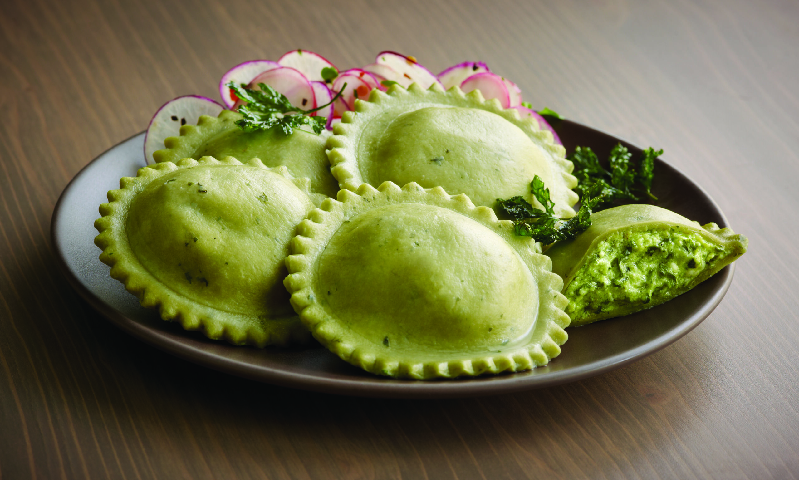 BERNARDI - Jumbo Round Spinach & Gorgonzola Ravioli - 2/5 lb Bags